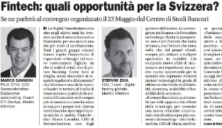 Articolo di giornale fintech